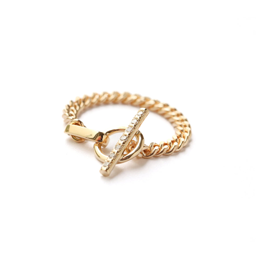 Mantel Chain Ring  - Bar Diamond -
