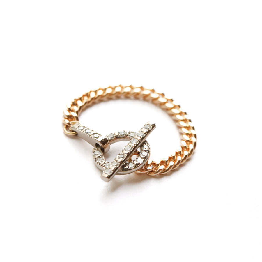 Mantel Chain Ring  - Full Diamond -
