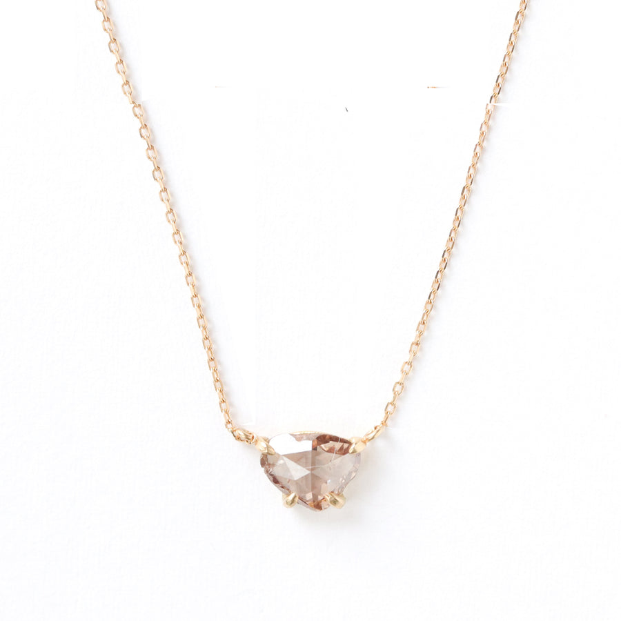 Prong Necklace - Brown Diamond -