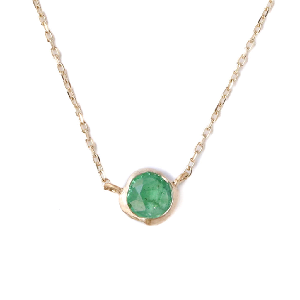 Rough Collet Necklace - Emerald - – MONAKA jewellery