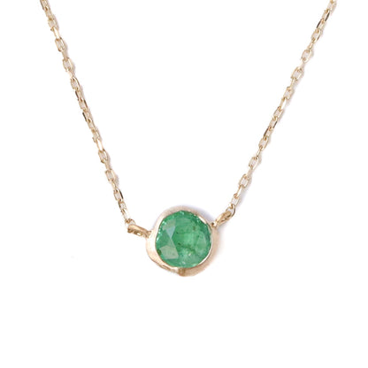 Rough Collet Necklace - Emerald -