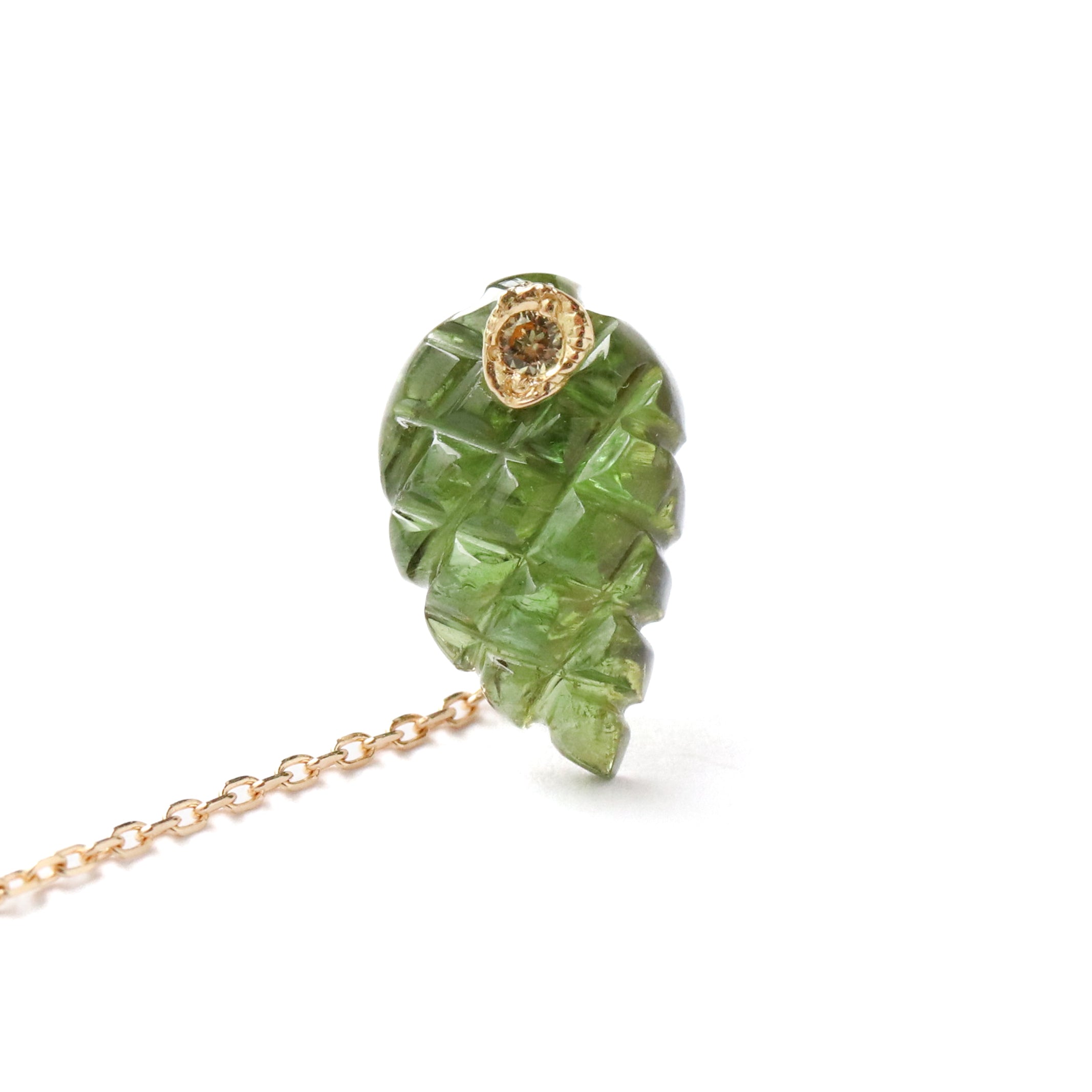Flat Pierced Earring - Tourmaline -