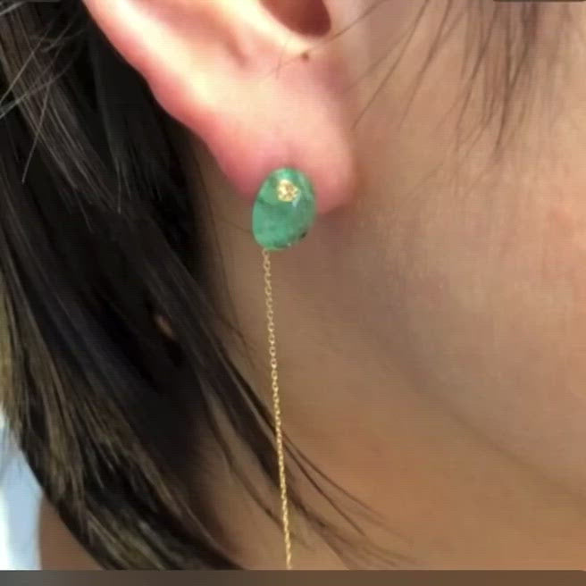 Flat Pierced Earring - Paua shell -