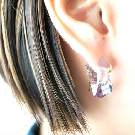 Rock Pierced Earring  - Jasper -
