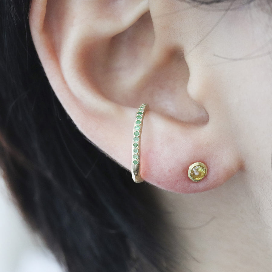 Hibiki Ear Cuff  - Emerald -