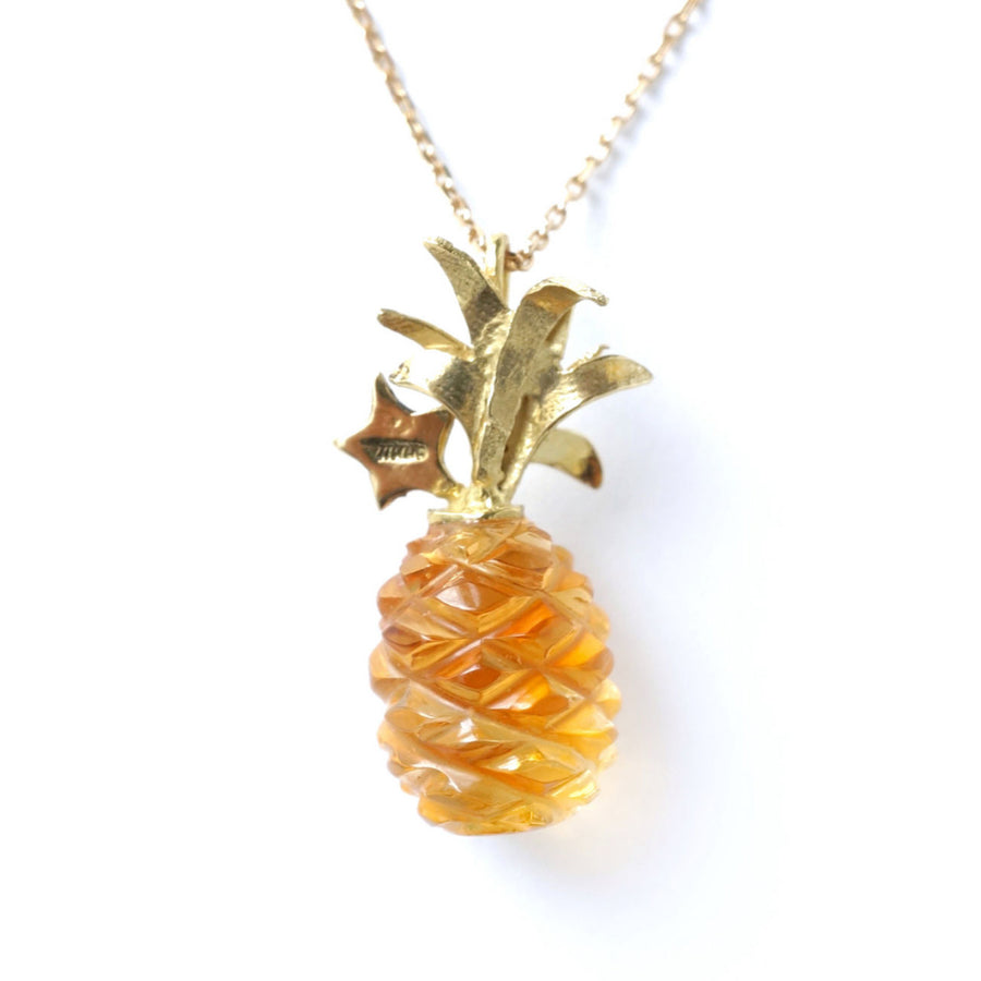 Pineapple Necklace  - Citrine -