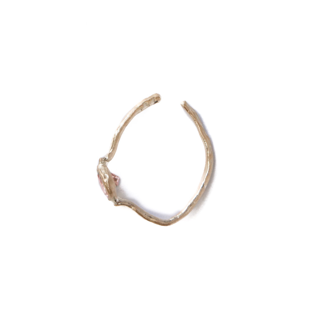 Rough Collet Ear Cuff - Pink Tourmaline -