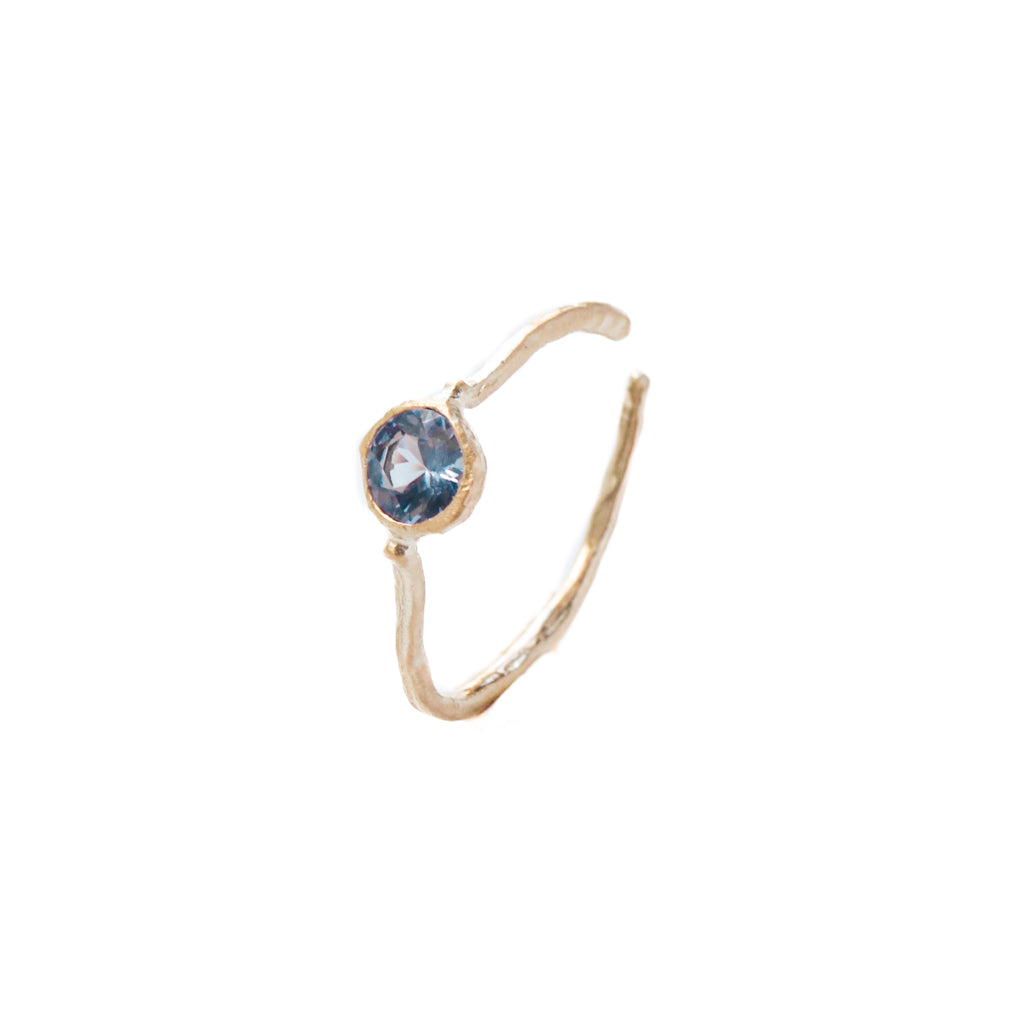 Rough Collet Ear Cuff - Sapphire -
