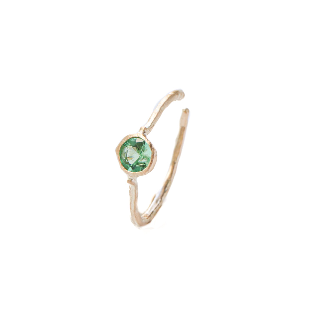 Rough Collet Ear Cuff - Emerald -