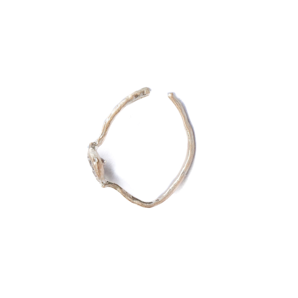 Rough Collet Ear Cuff - Natural Diamond -
