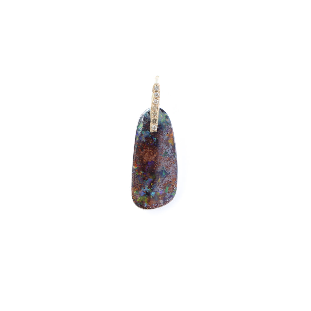Hibiki Stone Pierced Earrings - Boulder Opal -