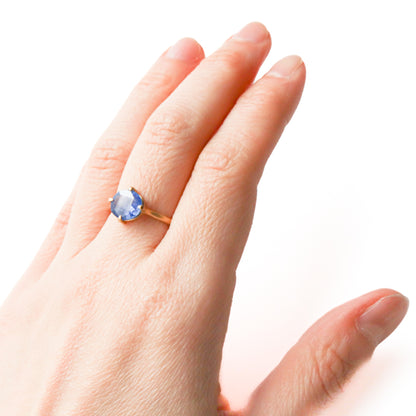爪形戒指 - 蓝宝石 -