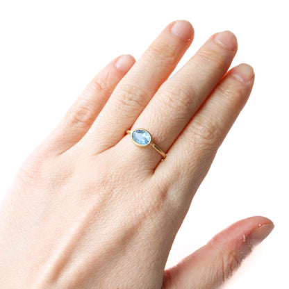 夹头戒指 - 圣玛丽亚海蓝宝石 -