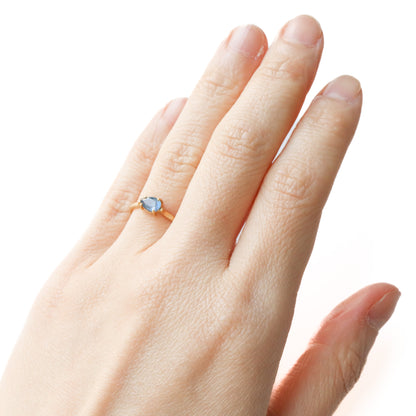 爪形戒指 - 圣玛丽亚海蓝宝石 -