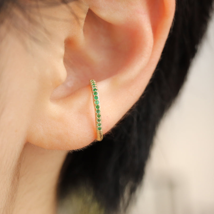 Hibiki Ear Cuff  - Emerald -