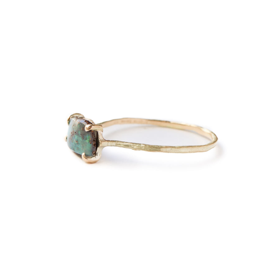 Flat Ring - Boulder Opal -