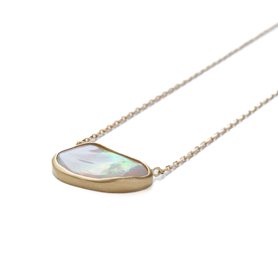 Collet Necklace - Opal -
