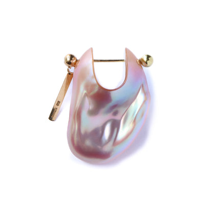 Rock Pierced Earrings - Baroque Pearl -