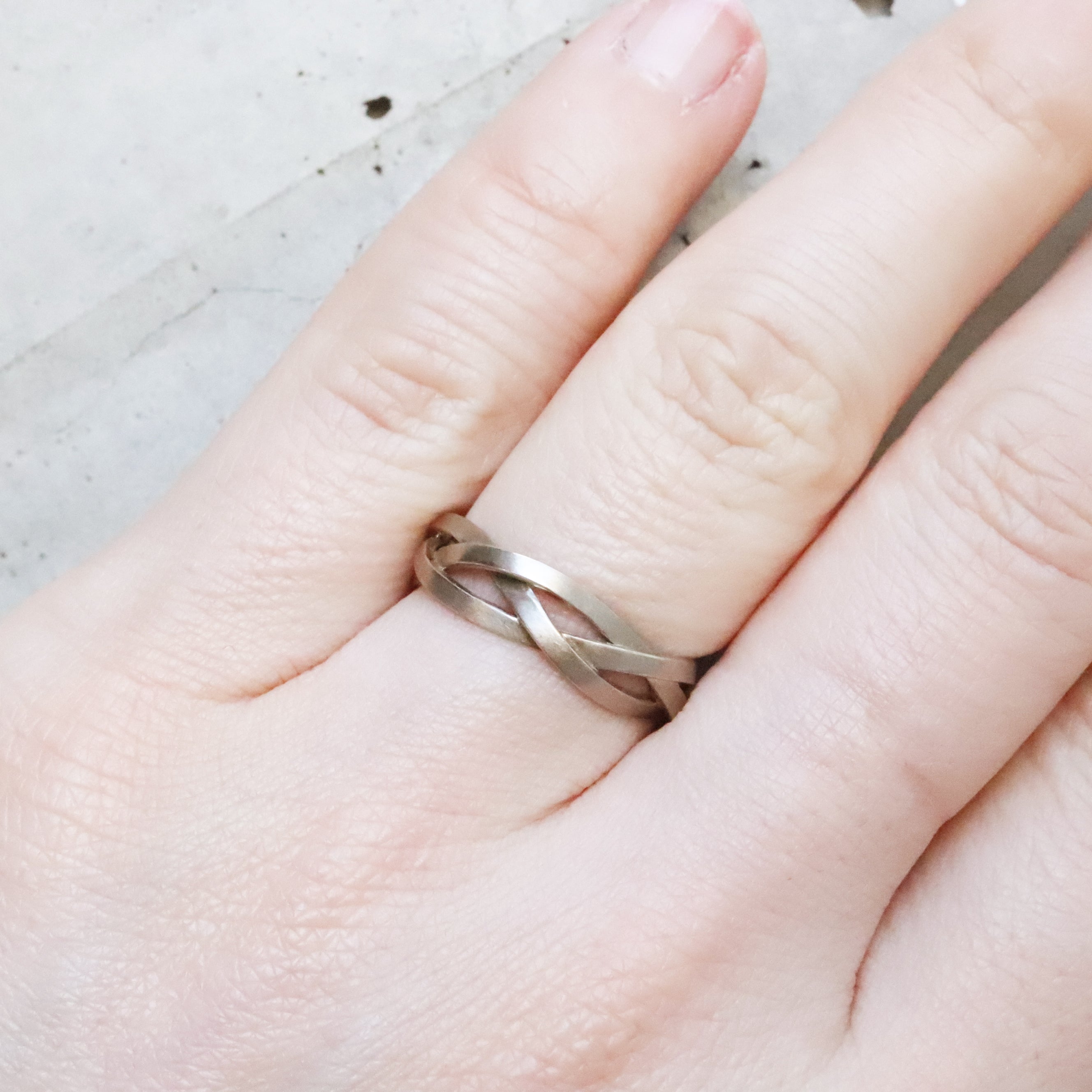 String Ring Wide - K18WG -