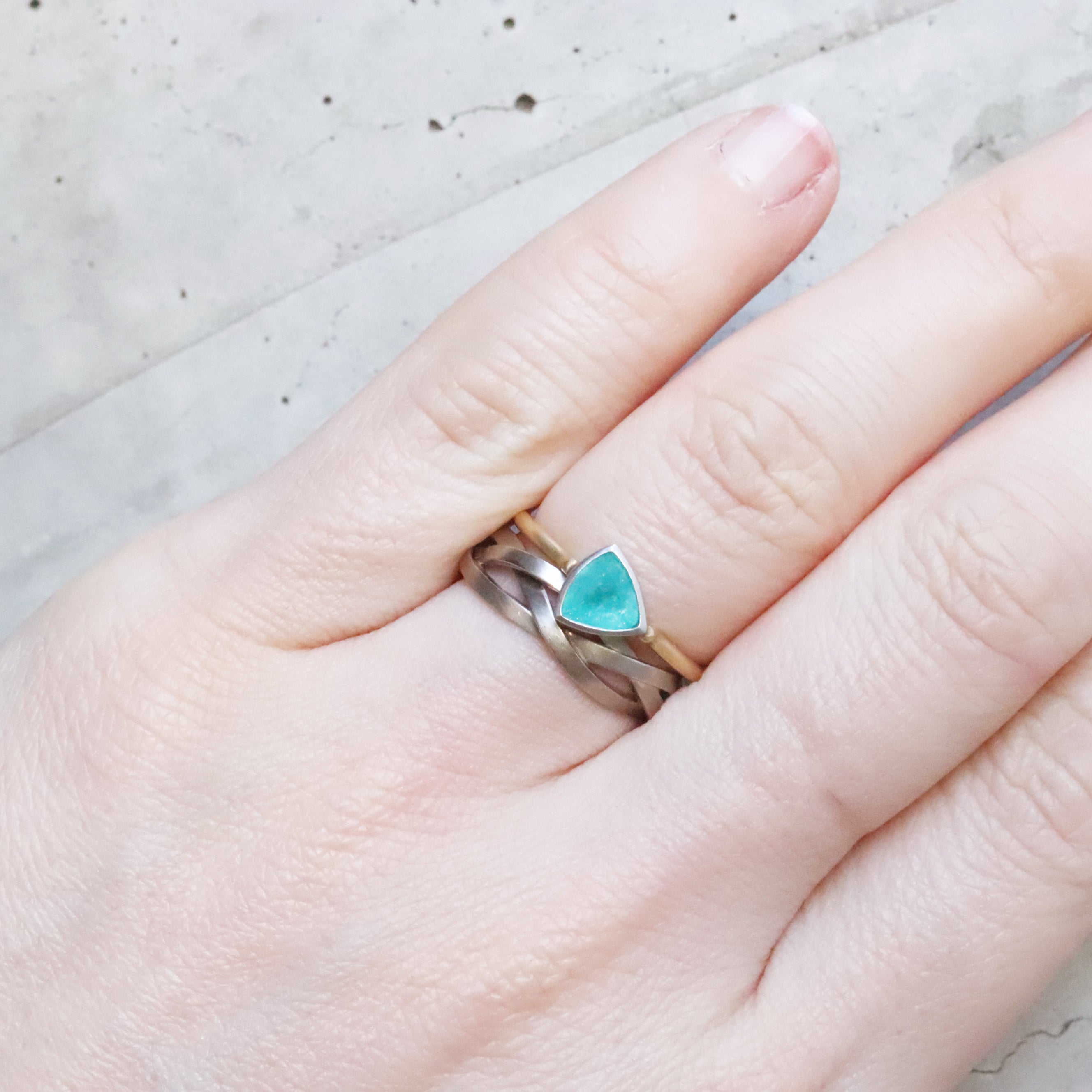 String Ring Wide - K18WG -