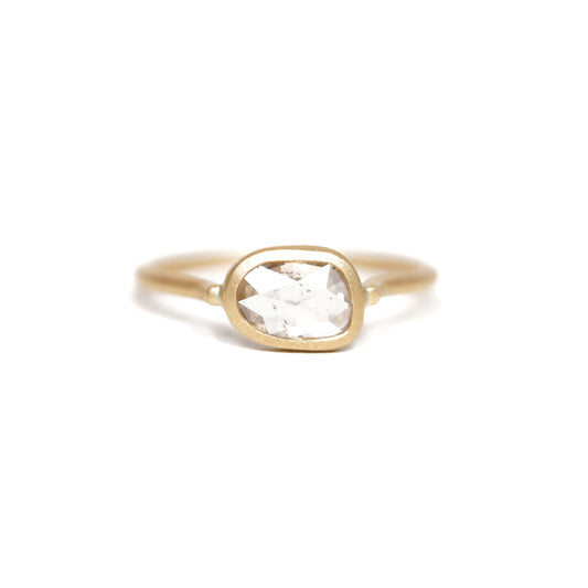 Collet Ring - Brown Diamond -