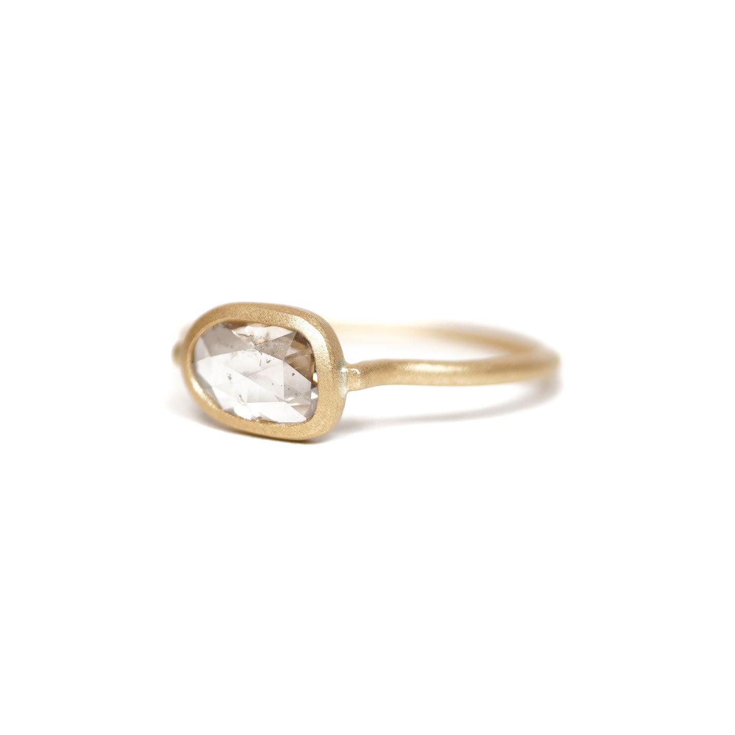 Collet Ring - Brown Diamond -