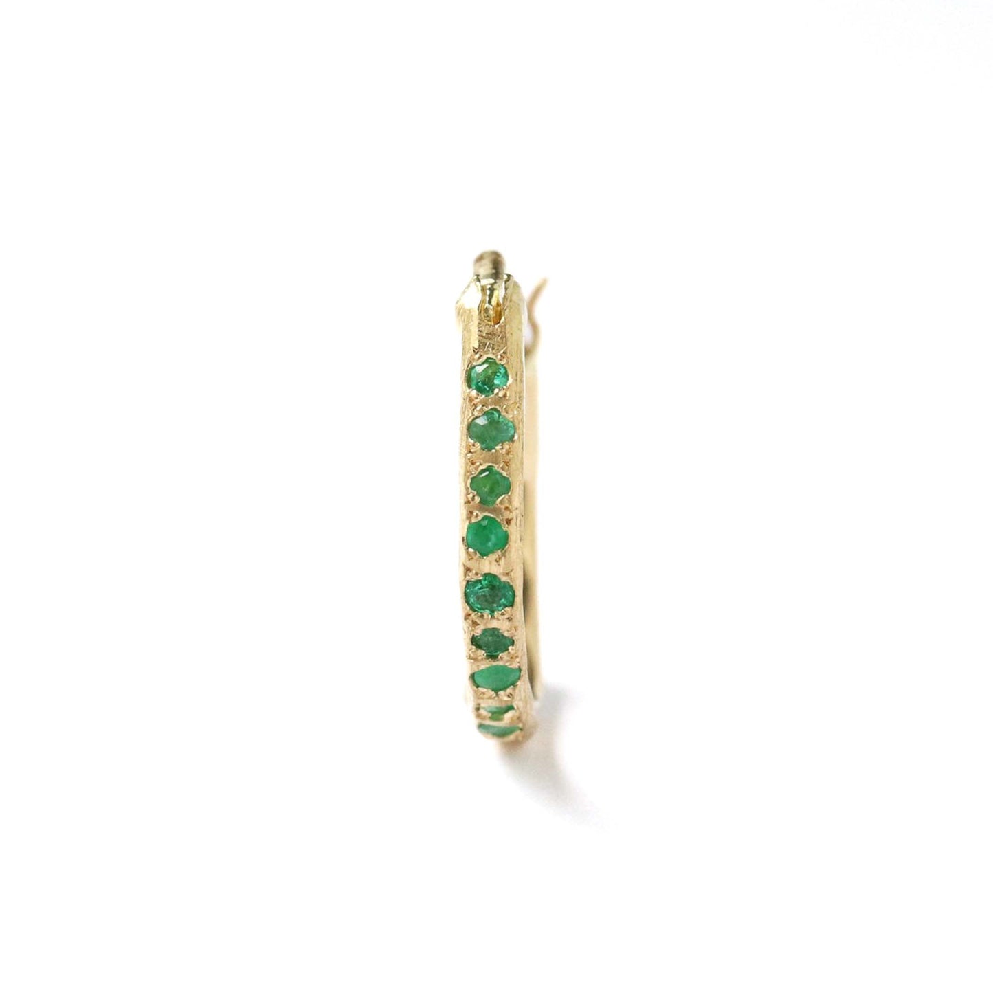 Hibiki Pierced Earrings -Emerald-